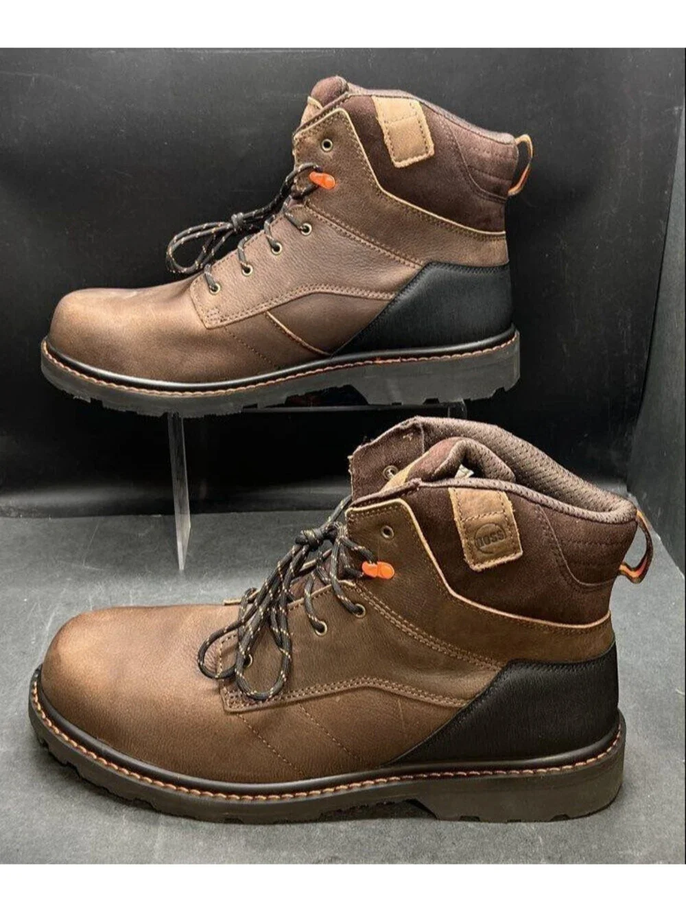 HOSS CARSON BROWN COMPOSITE TOE MEN'S 60413-D BOOTS - NEW with box Sz 18